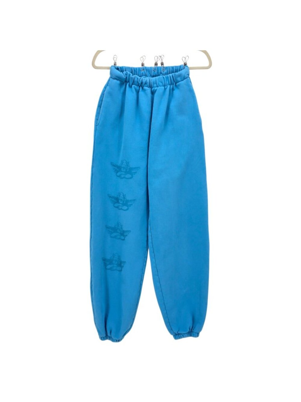 Boys Lie Womens Small Sweatpants Joggers Blue Angel Logo Graphic Relaxed